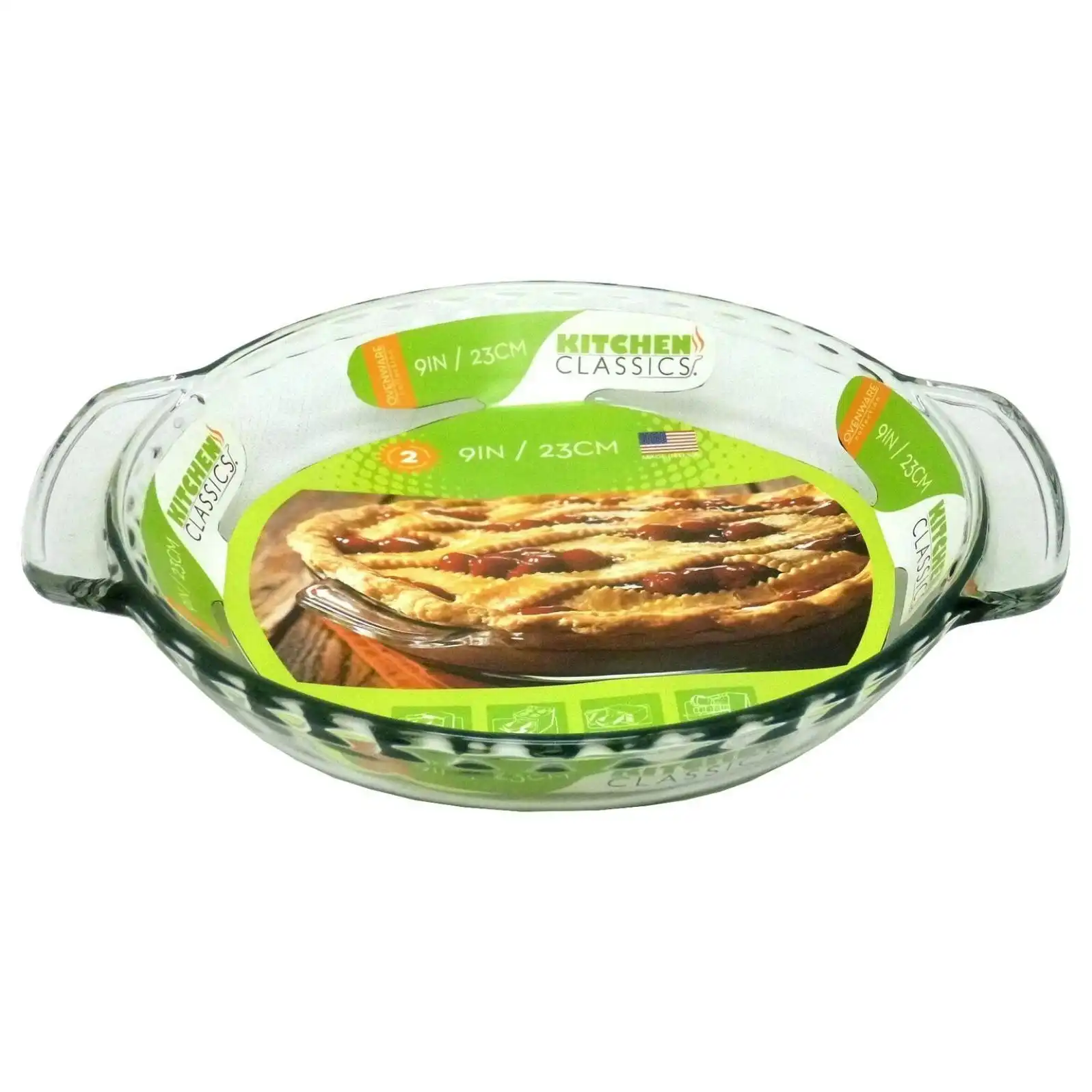 Kitchen Classics Glass Deep Pie Plate 23cm