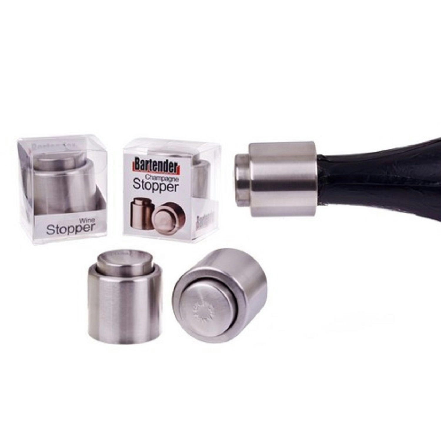 Bartender Wine Stopper Stainless Steel