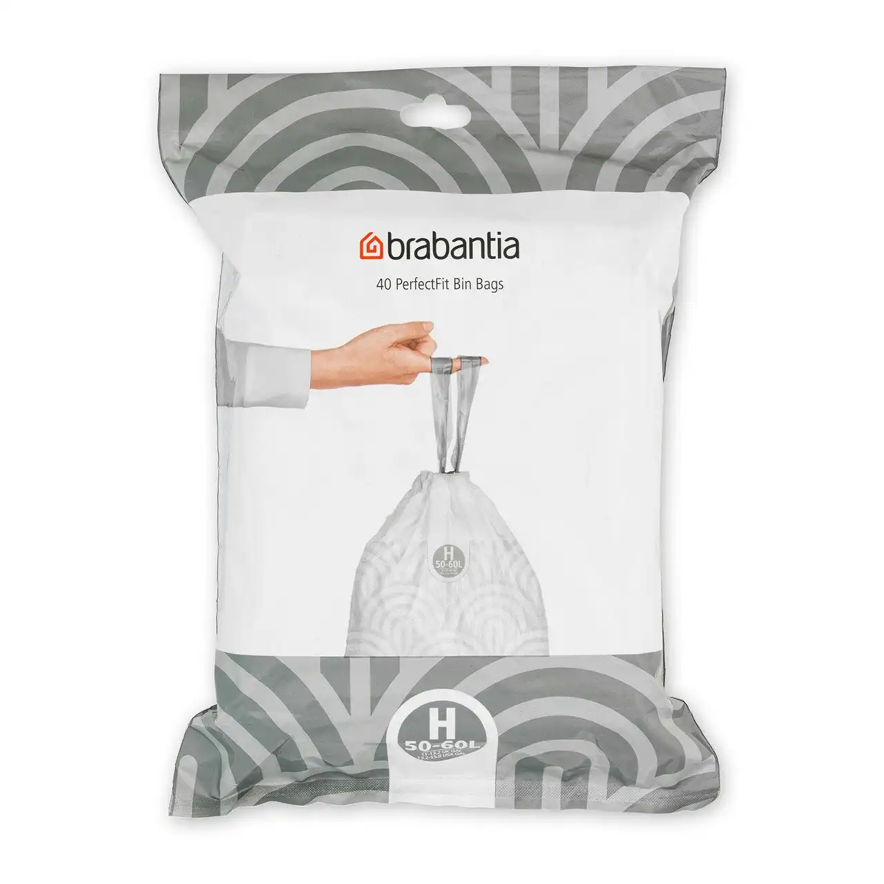 Brabantia Bin Liners   Code H   50 60 Litre   40 Waste Bags