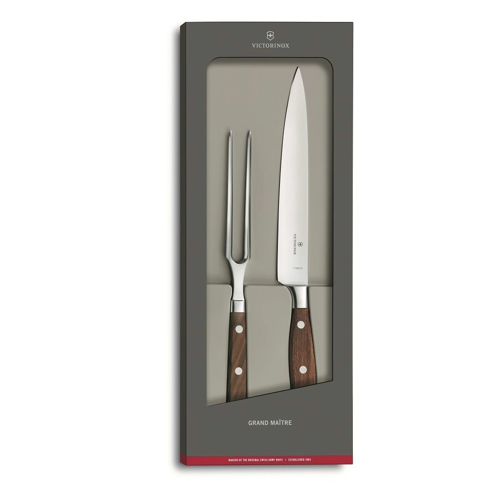 Victorinox 2 Piece Grand Maitre Forged Carving Set Rosewood