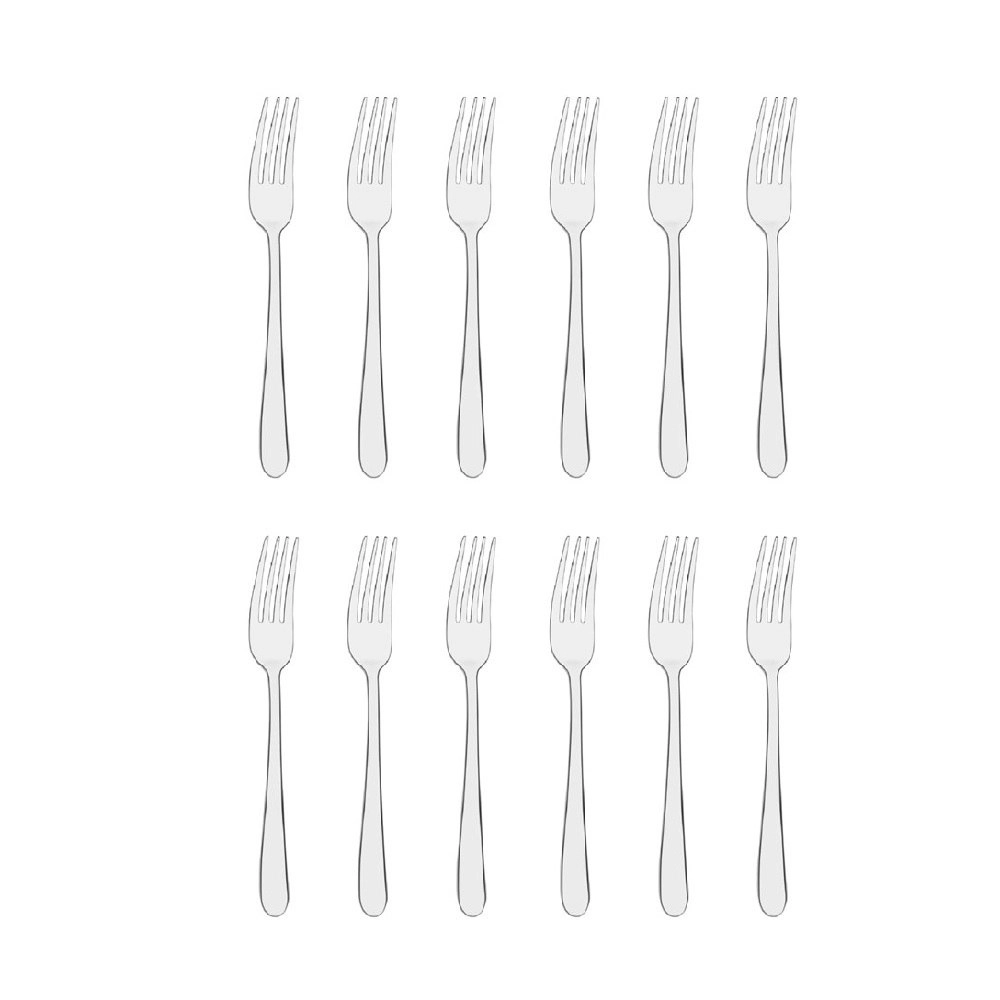 Tablekraft Luxor Stainless Steel Table Fork Set 12