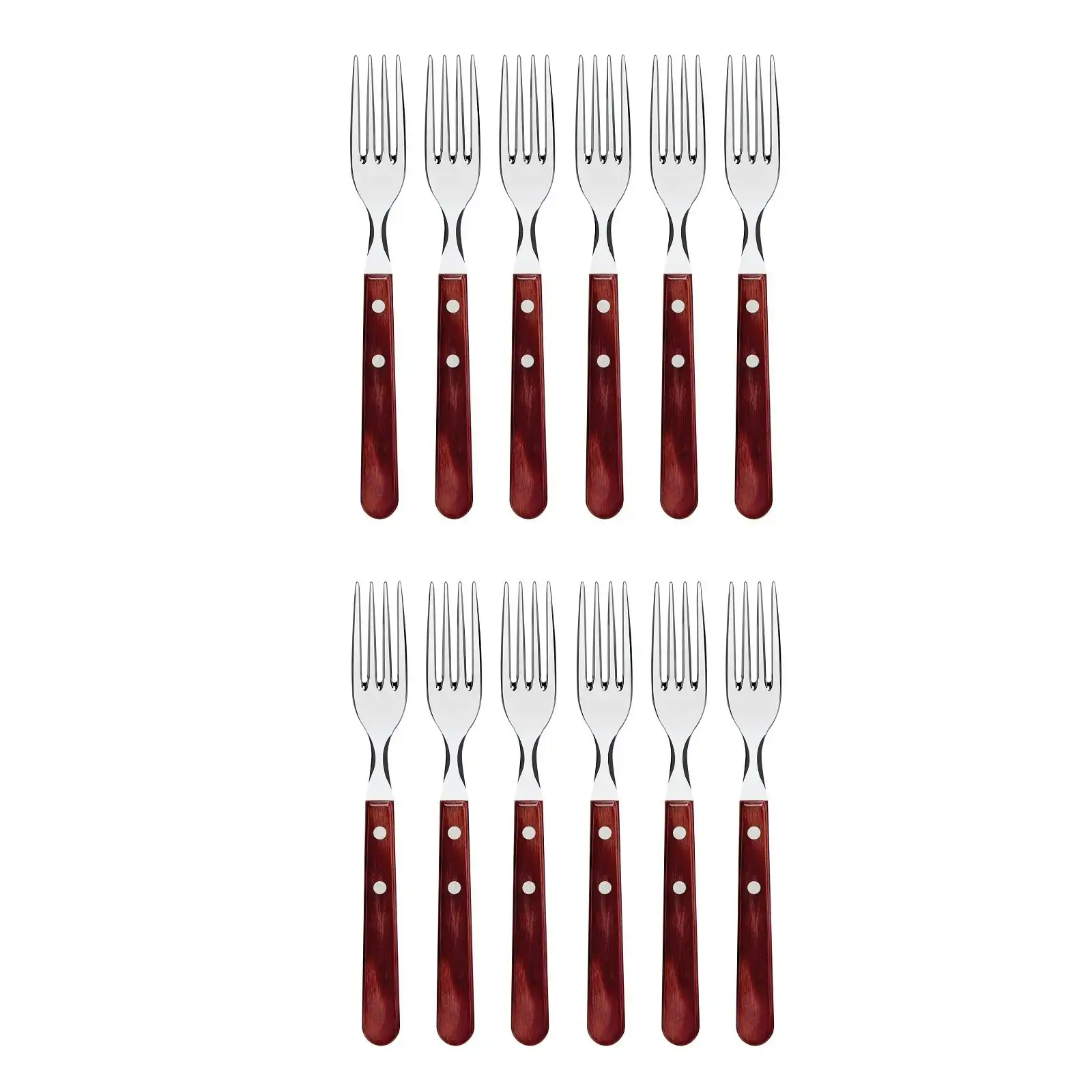 Tramontina Churrasco Table Forks Set 12   Red