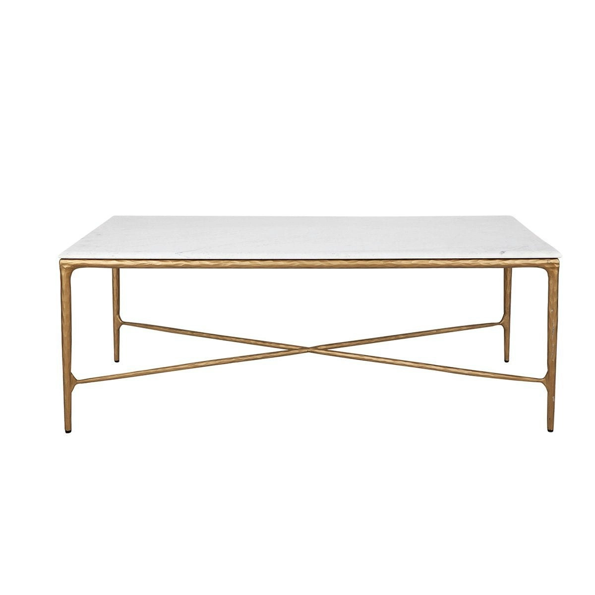 Heston Marble Rectangle Coffee Table - Brass