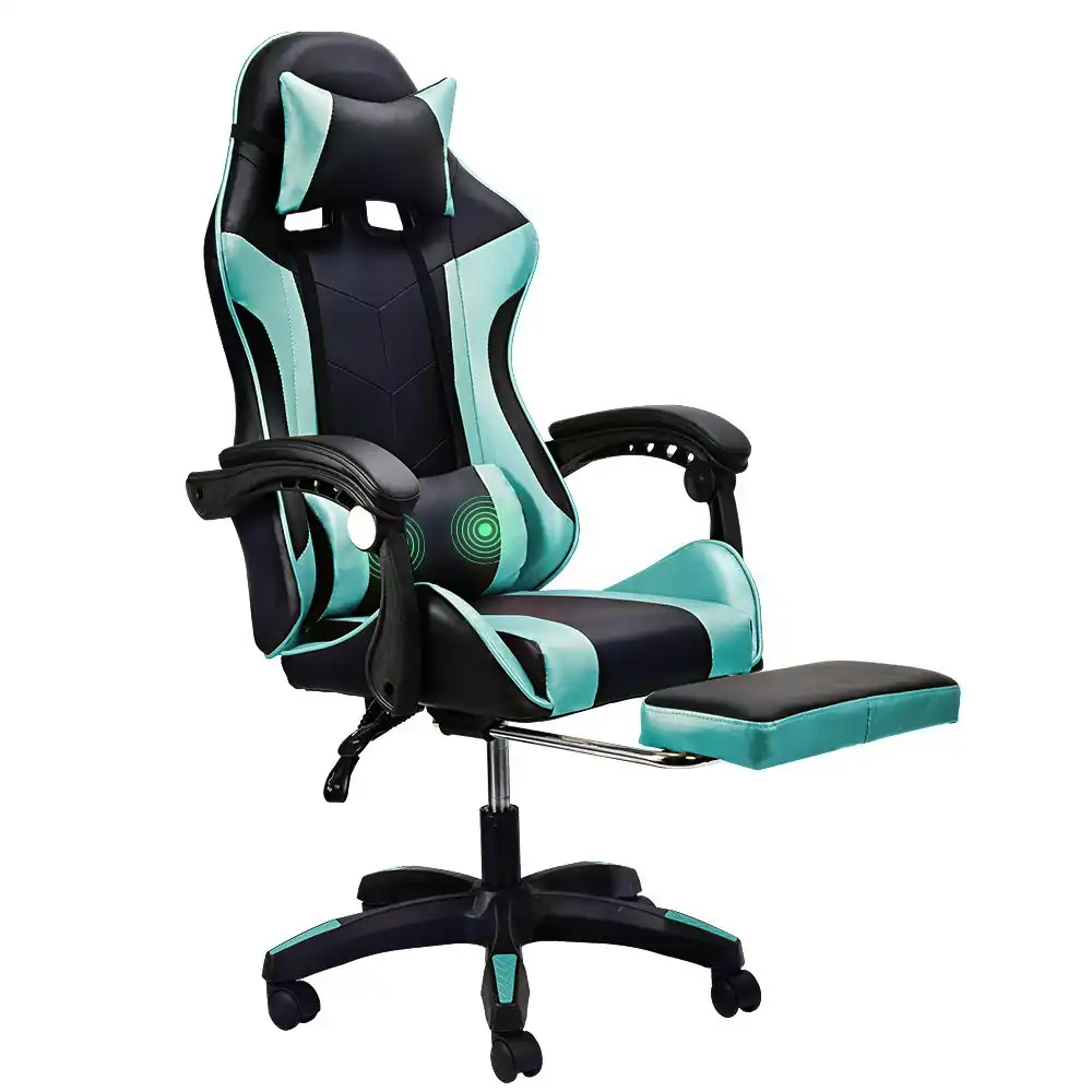 Furb Gaming Chair Two Point Massage Lumbar Recliner Leather Office ...