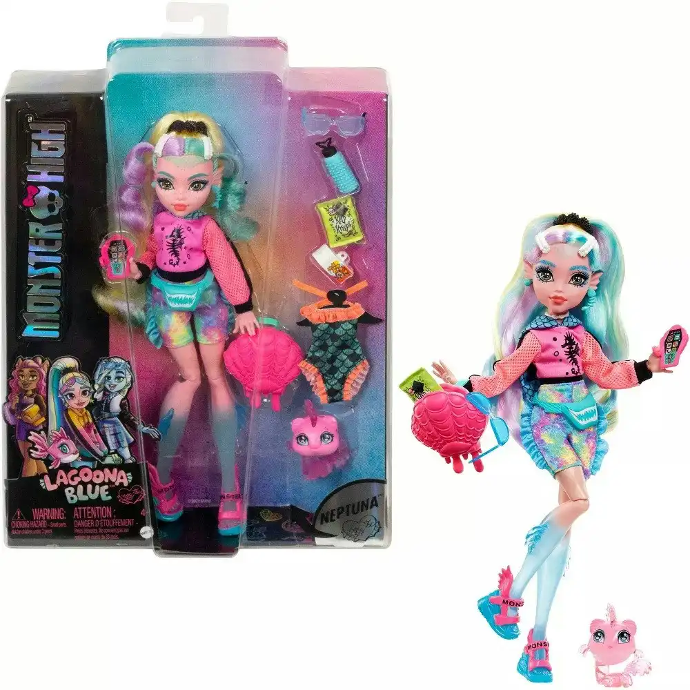 Monster High Lagoona Blue Doll With Pet And Accessories