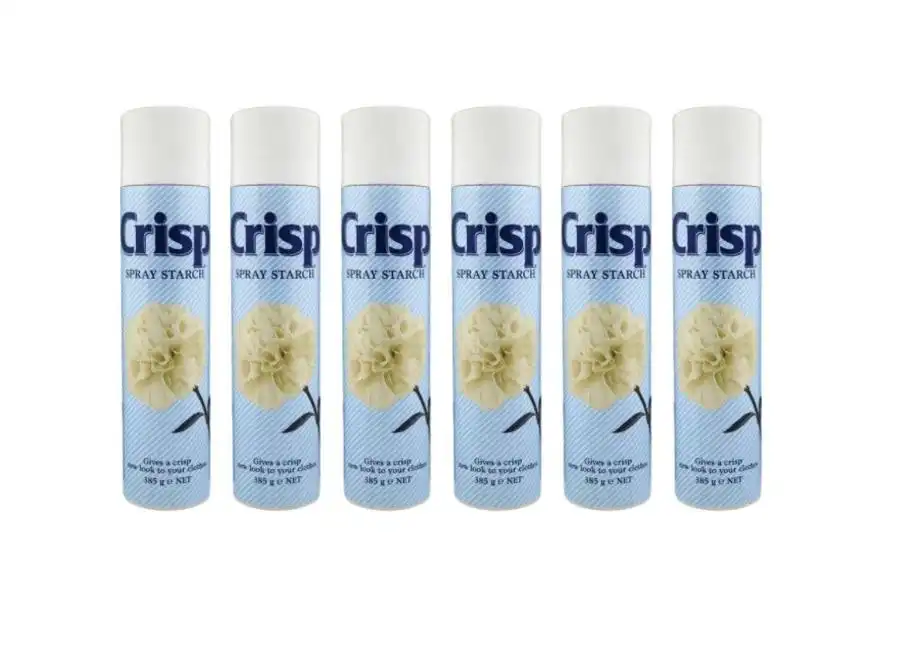 6 Pack Crisp Starch Spray Ironing Spray 385g