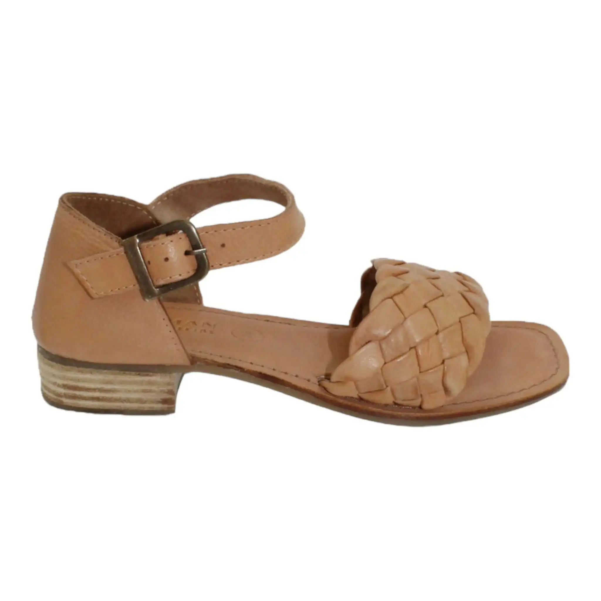 Boise Woven Leather Sandal Tan