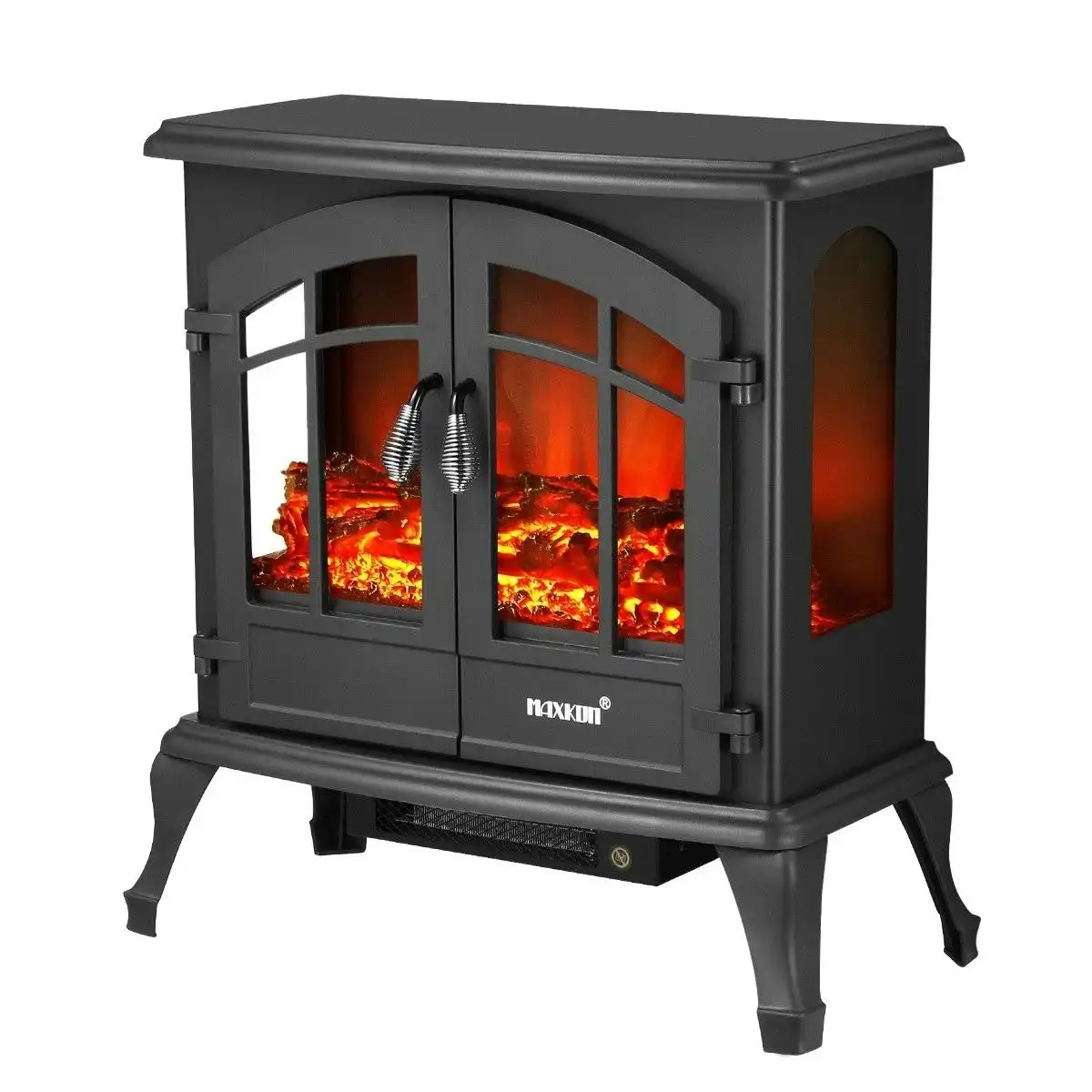 Maxkon 1800W Portable Freestanding 22-inch Electric Fireplace Stove Heater Thermostat 3D Flame Effect