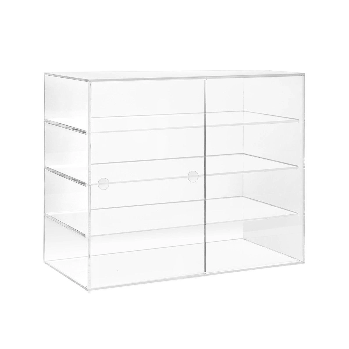 Ausway Large Acrylic Bakery Cake Display Cabinet Donuts Cupcake Pastries 4-Tier  5mm Thick