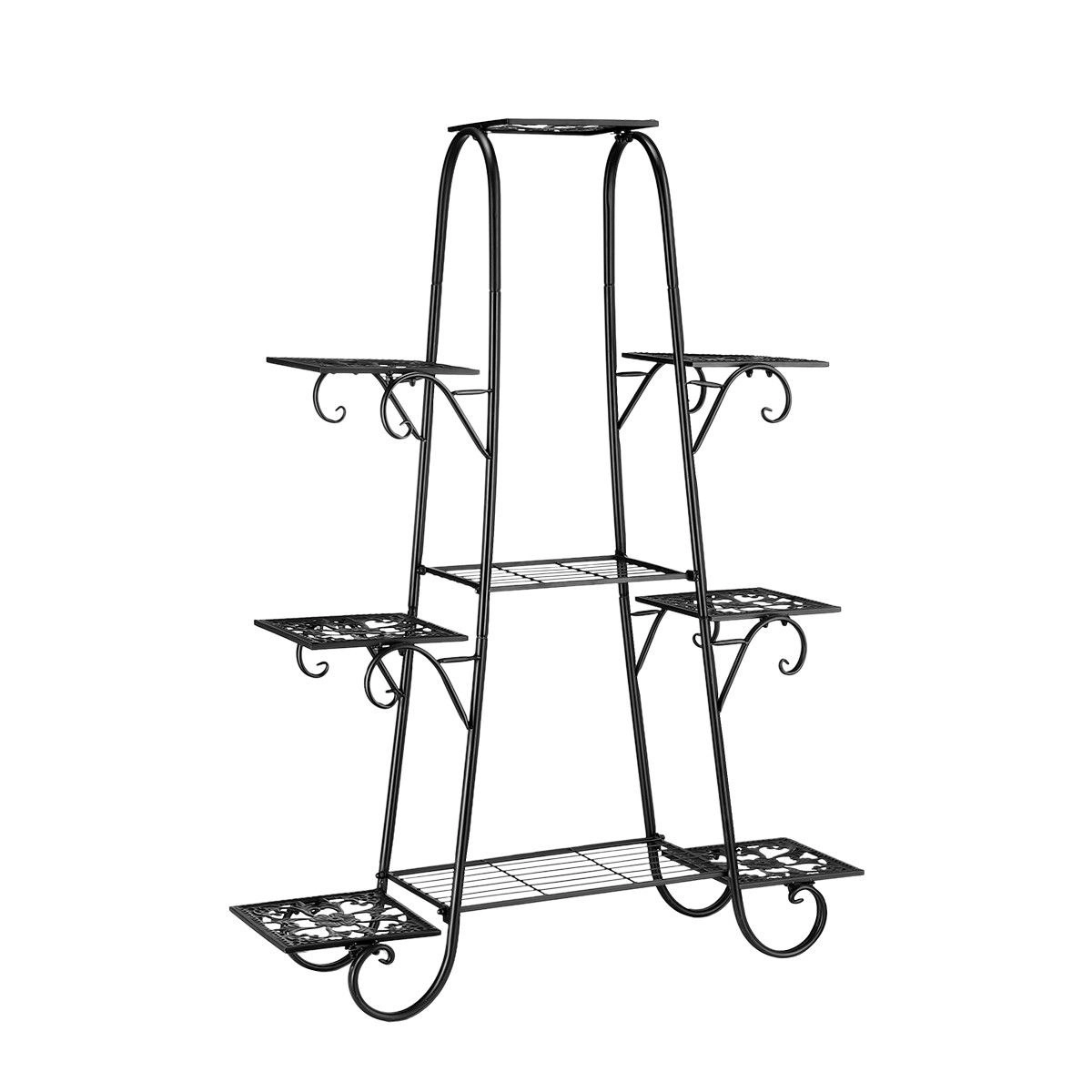 Ausway 9-Tier Plant Stand Metal Flower Pot Holder Display Shelf Rack