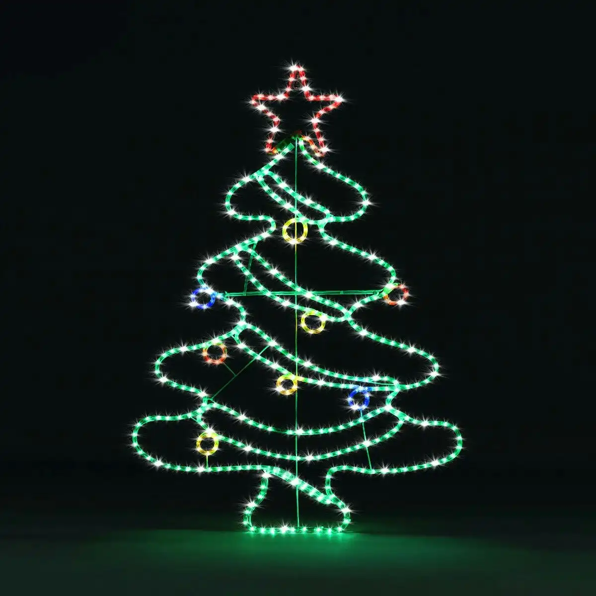 Solight  Christmas Tree Light LED Strip Rope Xmas Decoration Holiday Ornament Outdoor Indoor IP65 125x88cm XL Size