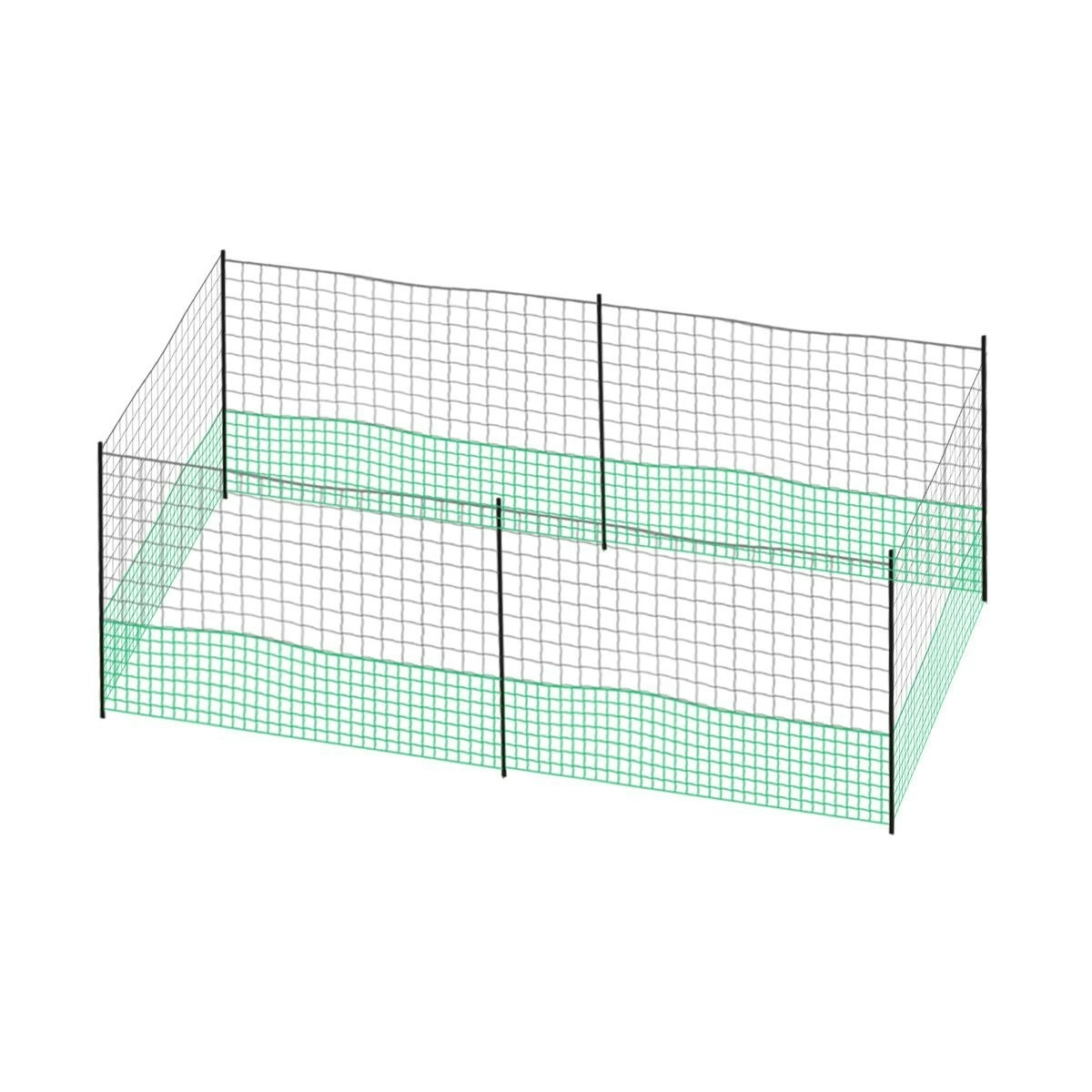 Pet Scene Chicken Run Coop Cage Hen House Chook Pen Fence Enclosure Mesh Net Hutch Habitat Poultry Netting Yard Farm Fencing 1200X125CM