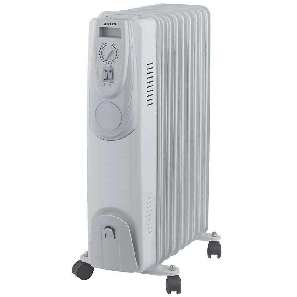 Heller HOIL9 2000W Electric Portable 9 Fin Oil Heater/Column/Castor Wheels