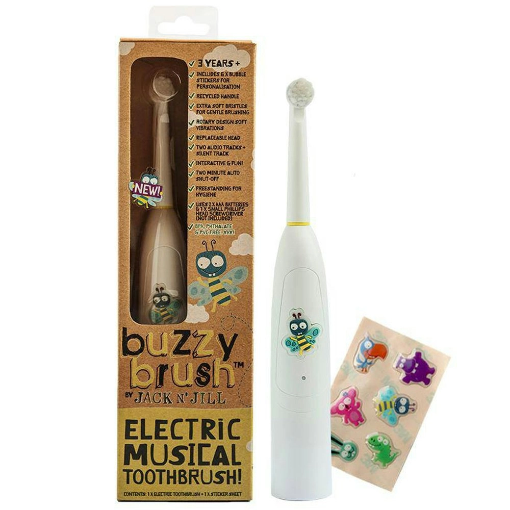 Jack N' Jill Buzzy Brush Electric Musical Toothbrush Kids Dental Oral Care 3y+