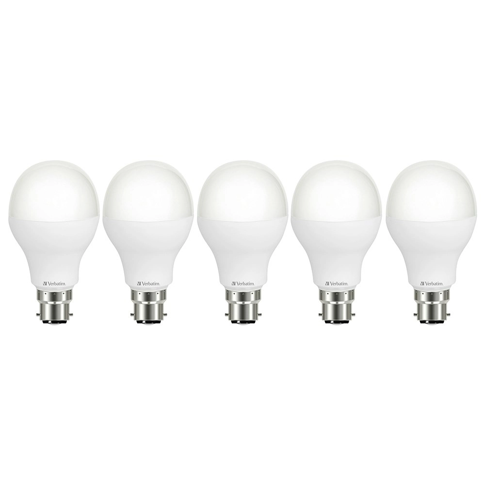 5x Verbatim B22 Bayonet Daylight Classic A Dimmable Light Bulb 14W/1700lm/6500K