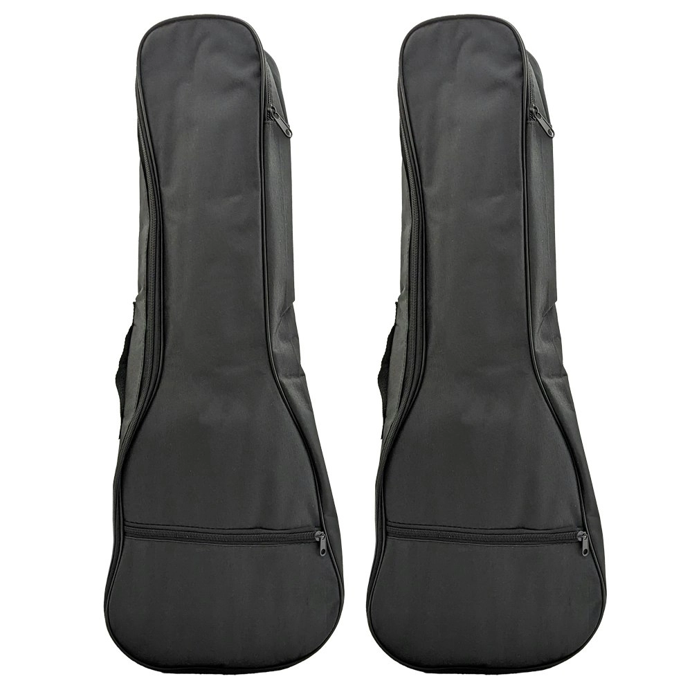 2x Tribute 26in Tenor Ukulele Protective Carry Bag/Holder w/ Zip Up Pocket Black