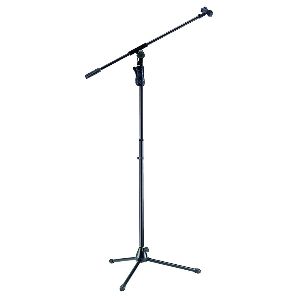 Hercules MS631B Plus Tripod Base Microphone Stand Holder w/ Boom/Mic Clip Black