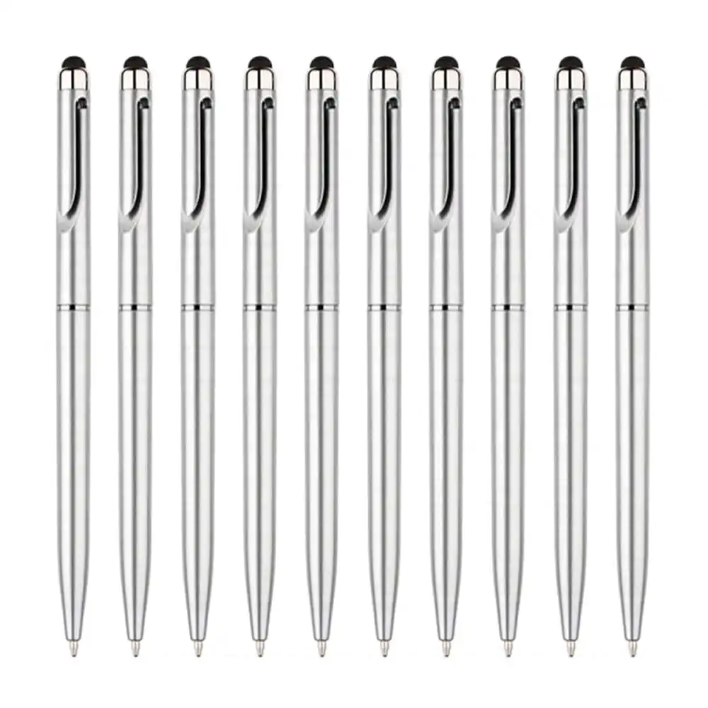 10x Precision 2 In 1 Captive Touch Screen Tablet/Phone Sylus & Ink Pen Silver