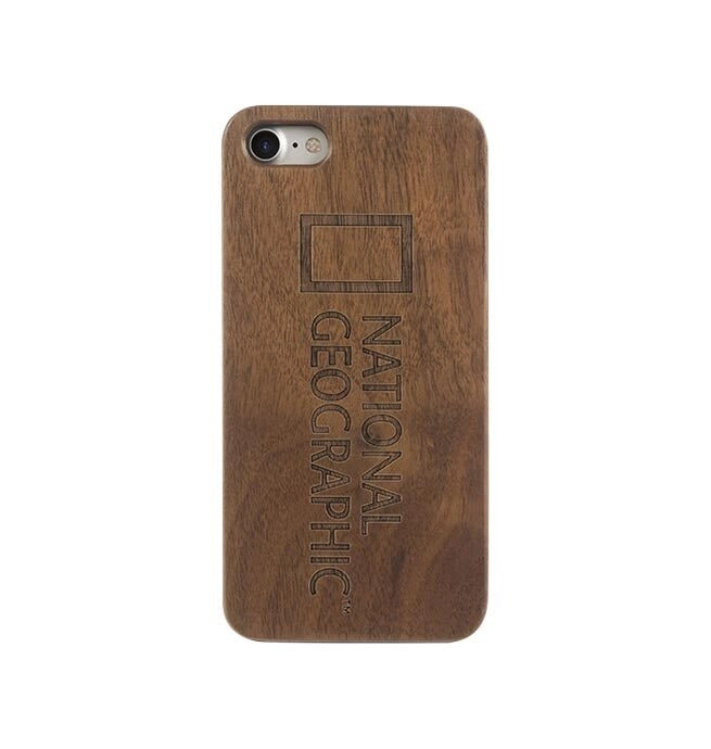 National Geographic Nature Case Protective Cover For iPhone 7/8+ Walnut Wood