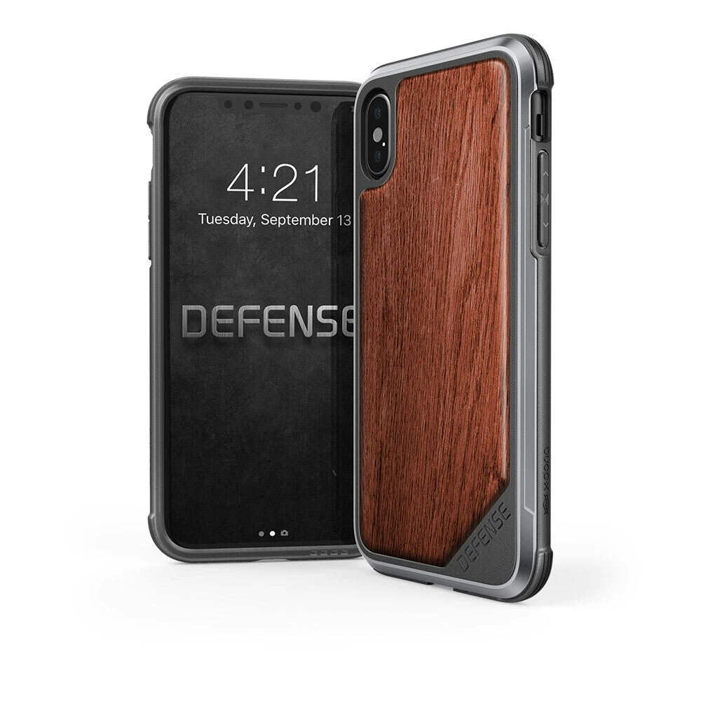 X-Doria Defense Lux Tough Cover Shock/Drop Proof Case for Apple iPhone X/Xs Wood