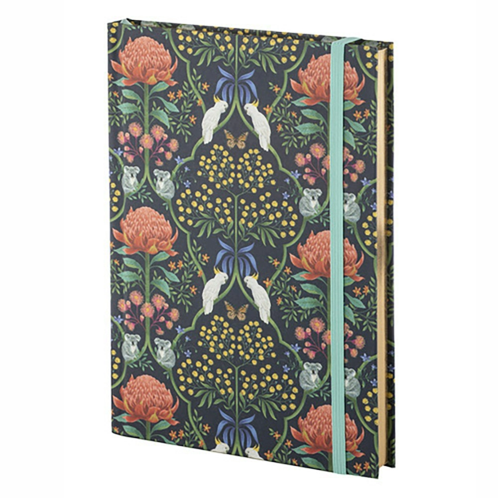 Ashdene Matilda A5 Hardcover Notebook Stationery w/ Elastic Band Closure Navy