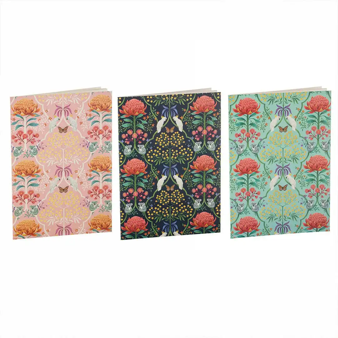 3PK Ashdene Matilda Floral A6 Soft Cover Writing Notebook Stationery Art/Craft