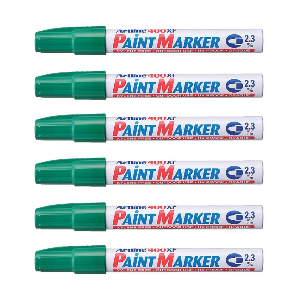 12PK Artline 400 Permanent Paint Marker 2.3mm Bullet Nib - Green