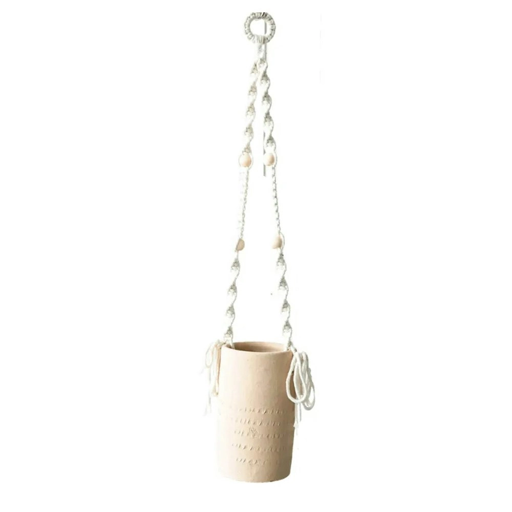 Rayell Large Lacey Hanging Pot/Planter Home Decor/Display Sand 10x18.5x10cm