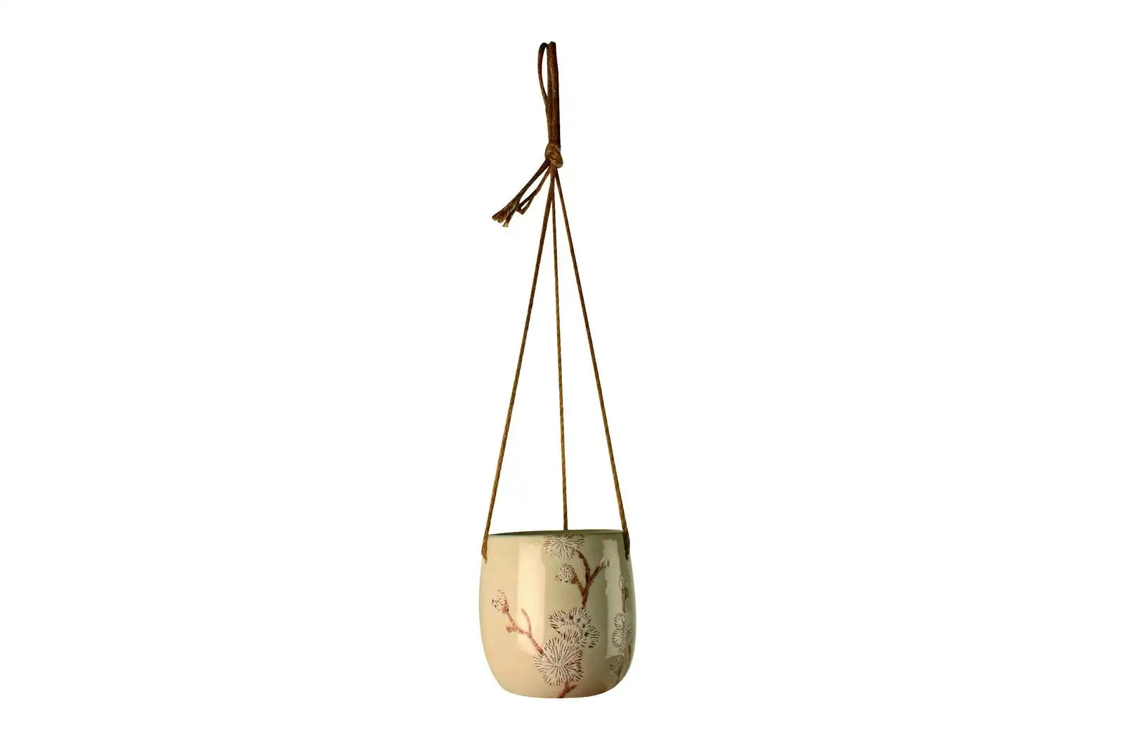 Maine & Crawford 14x13cm Ceramic Skylar Ceramic Hanging Planter Home Decor Cream