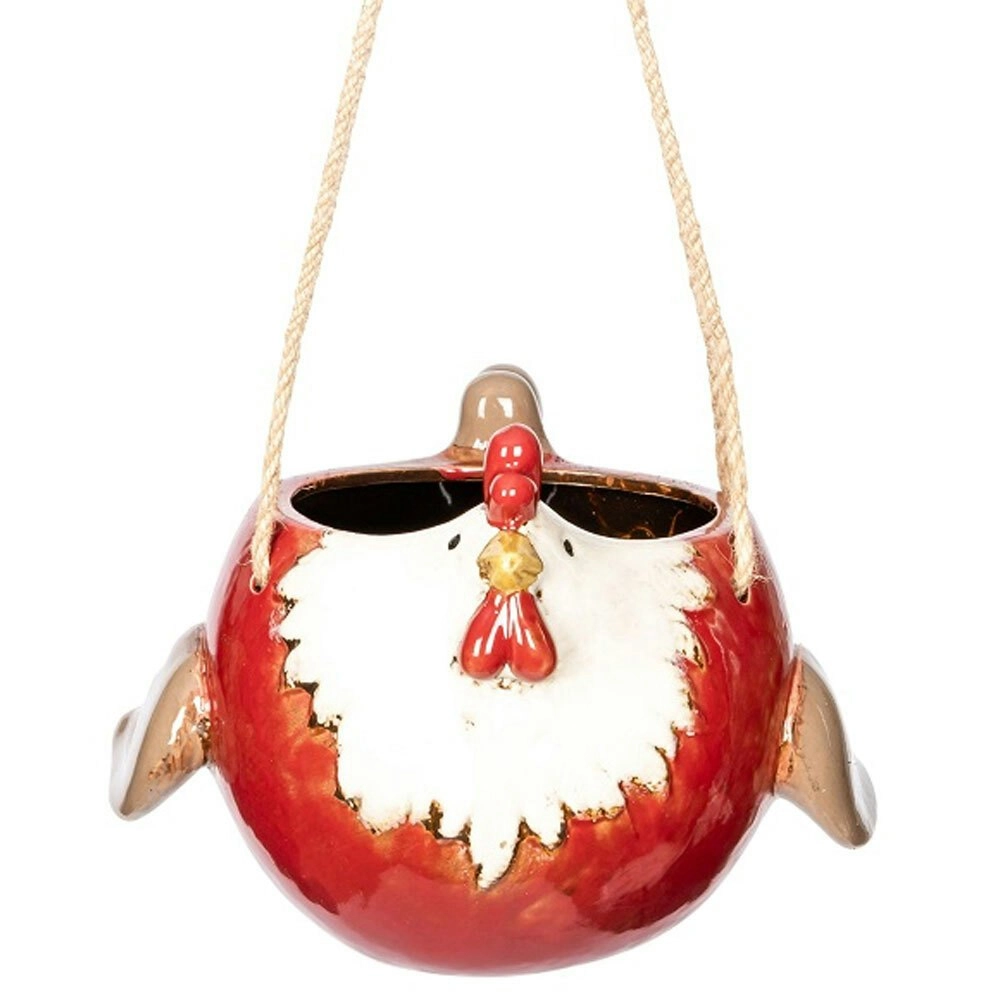 20x58cm Flying Chook Planter Hanging Pot Garden Décor Flower/Plant Holder Red