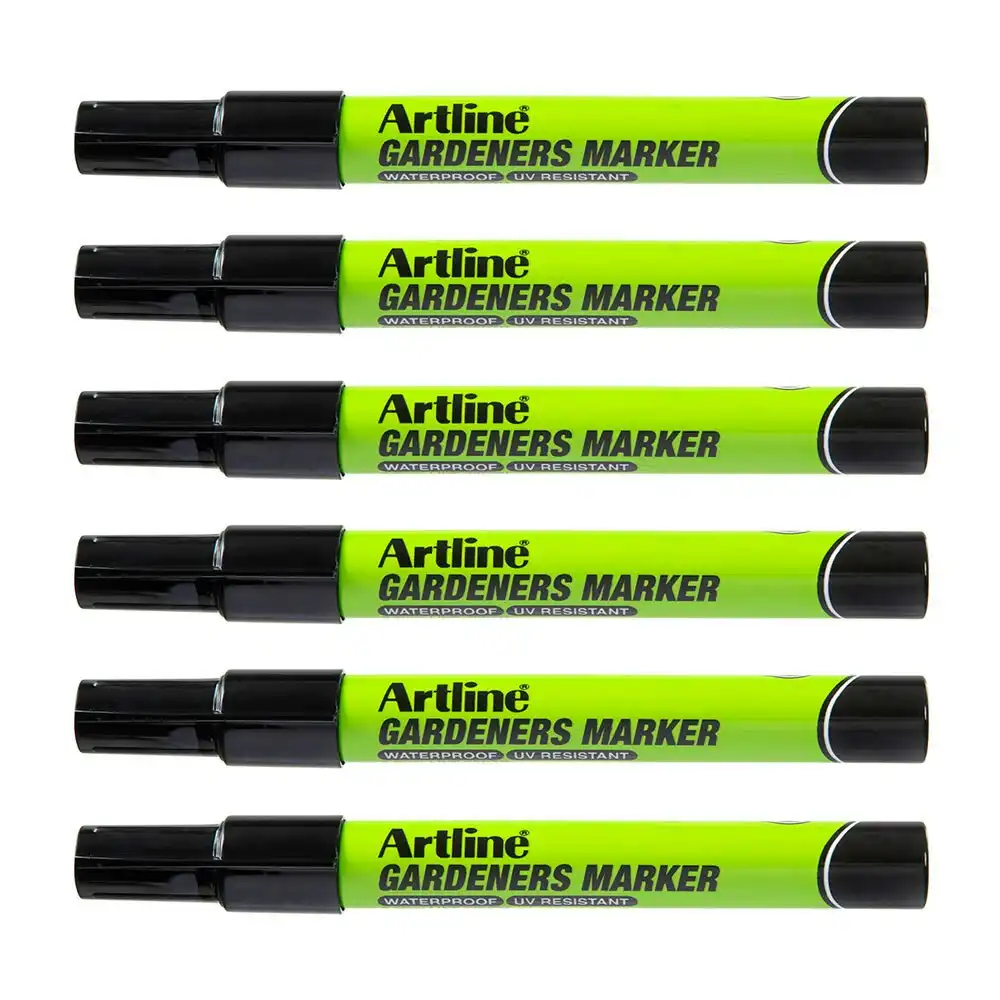 12PK Artline Gardeners Permanent Marker 1.5mm Bullet Nib - Black