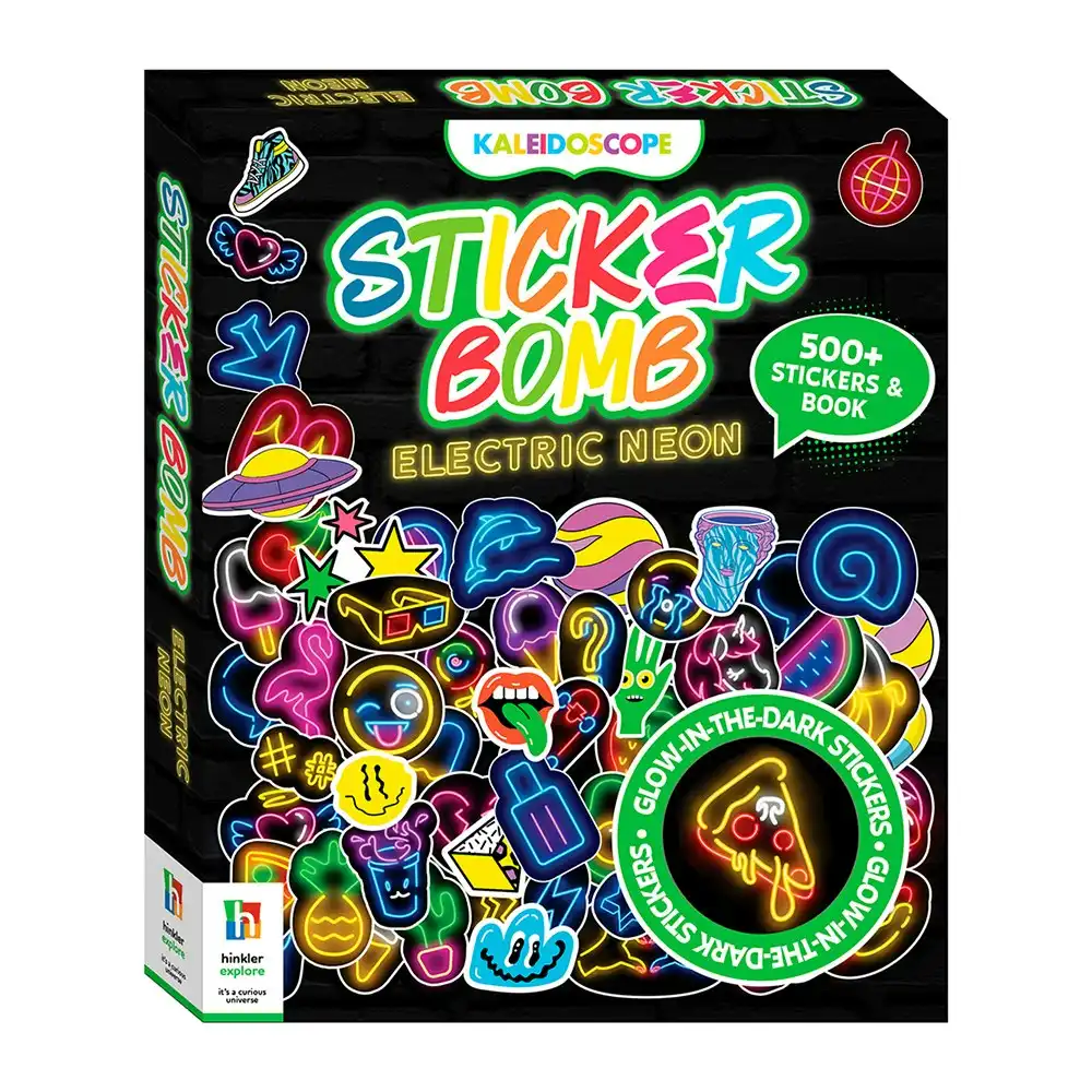 Kaleidoscope Sticker Bomb Electric Neon Kids Activity Book Art/Craft 6y+