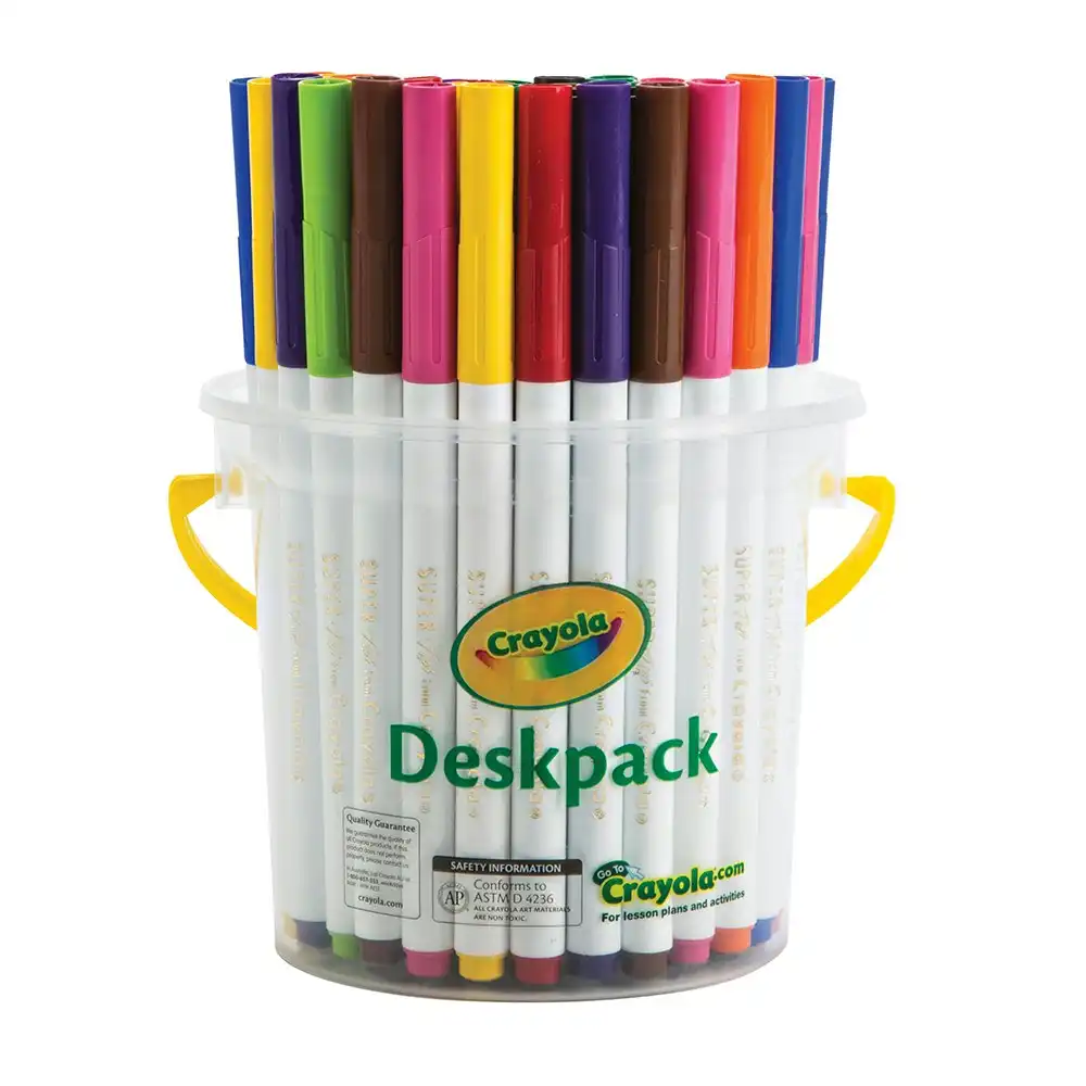 40pc Crayola Kids/Childrens Creative Supertips Art/Craft Markers Deskpack 36m+