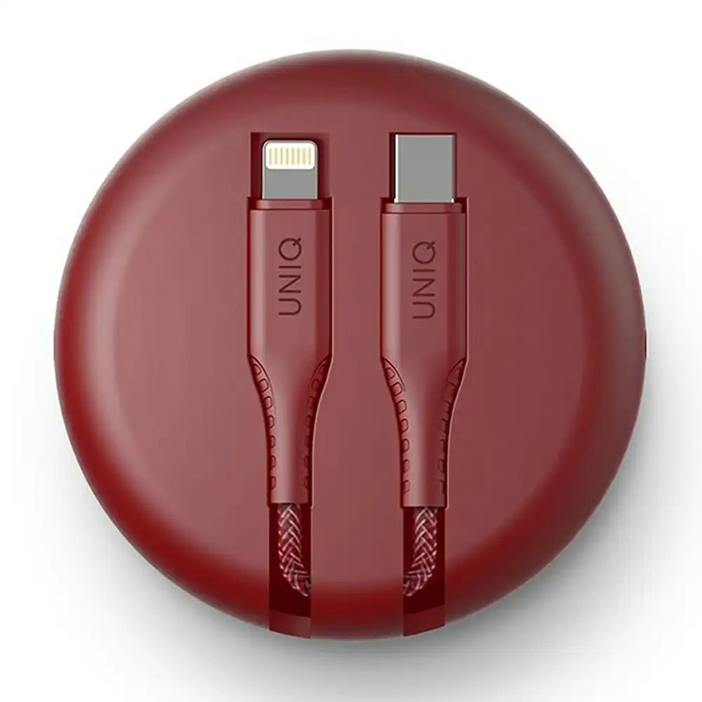 Uniq Halo 1.2m USB-C Cable Data Sync Connector Compatible w/ Apple iPhone Red