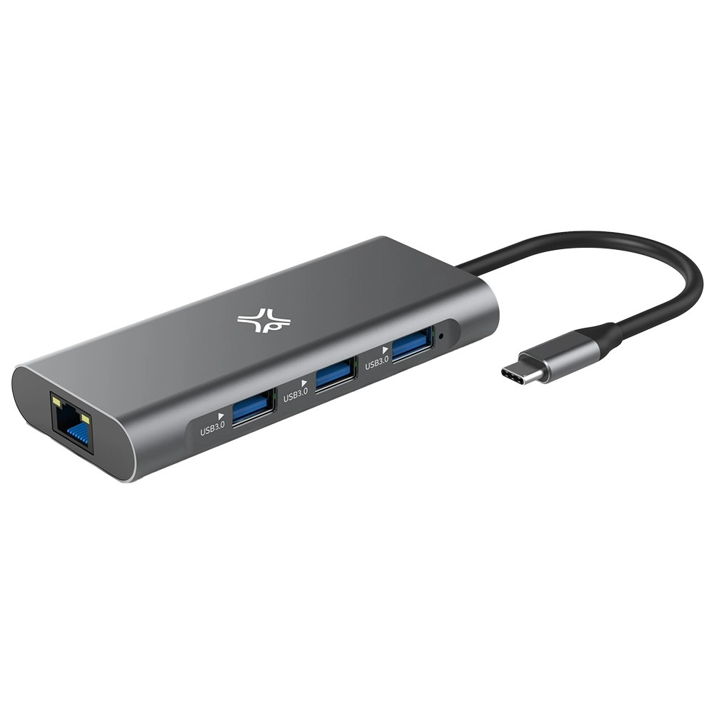 XtremeMac Type-C to USB-A Hub Adapter Connector w/8 Ports For MacBook Space Grey