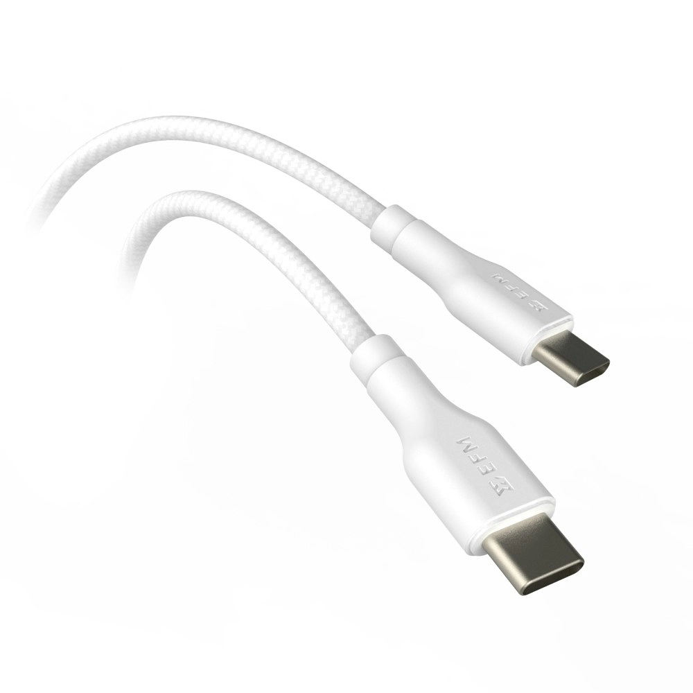 EFM 3m USB-C to USB-C Charge/Data Sync Cable/Cord For Samsung/Apple White