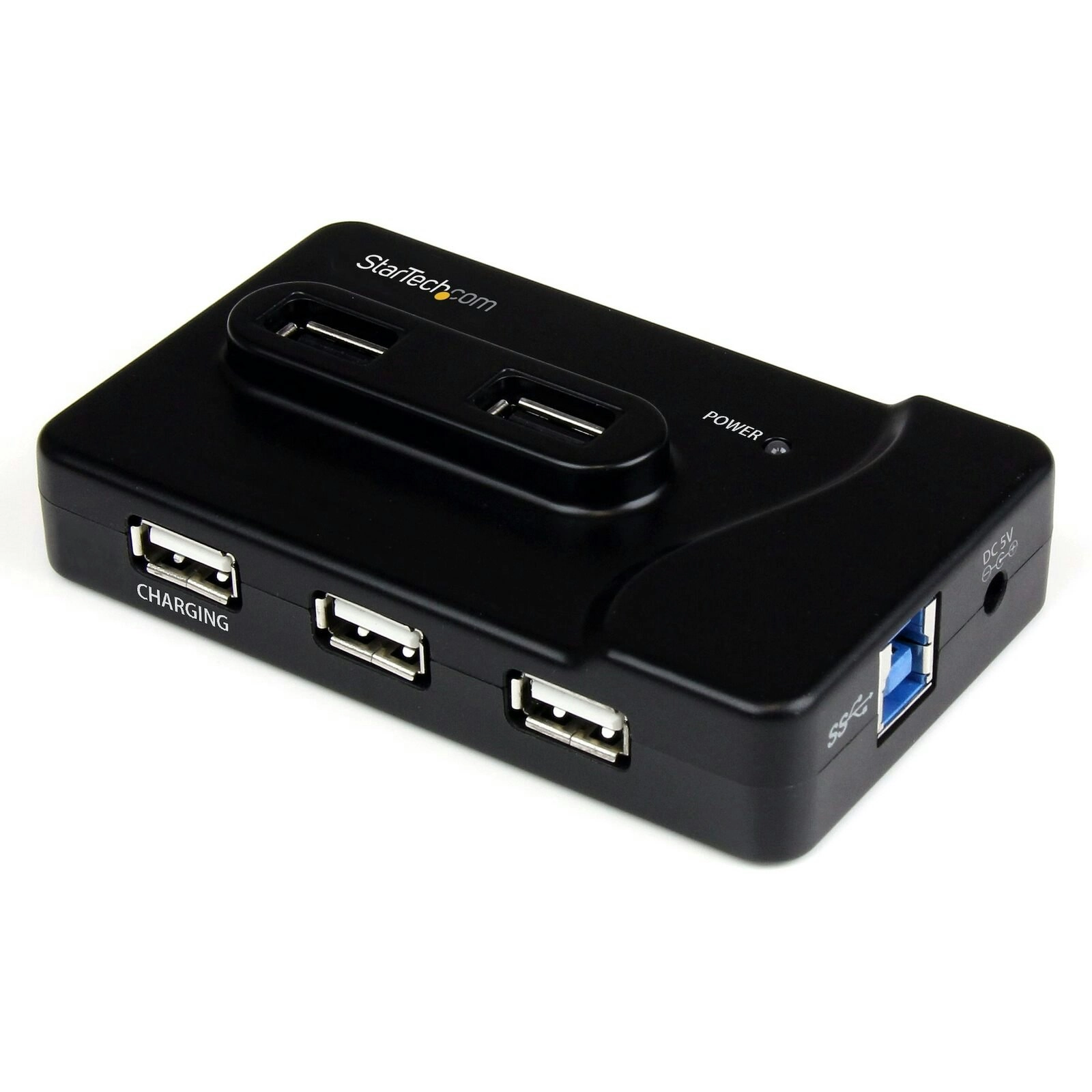 Star Tech 6 Port Combo Hub w/ x2 USB 3.0/x4 USB 2.0 & 2A Charge Port/20W Adapter