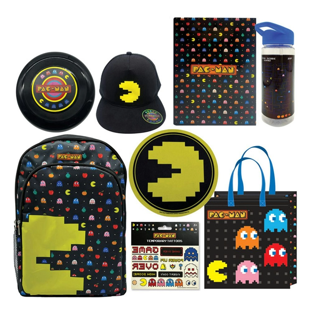 Pacman Showbag 22 w/ Backpack/Mouse Pad/Cap/Drink Bottle/Notebook/Flying Disk