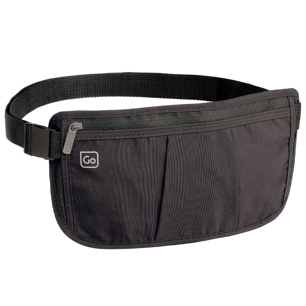 Go Travel Unisex Concealed Money/Passport Bum Bag Waist Zip Belt Pouch Assorted