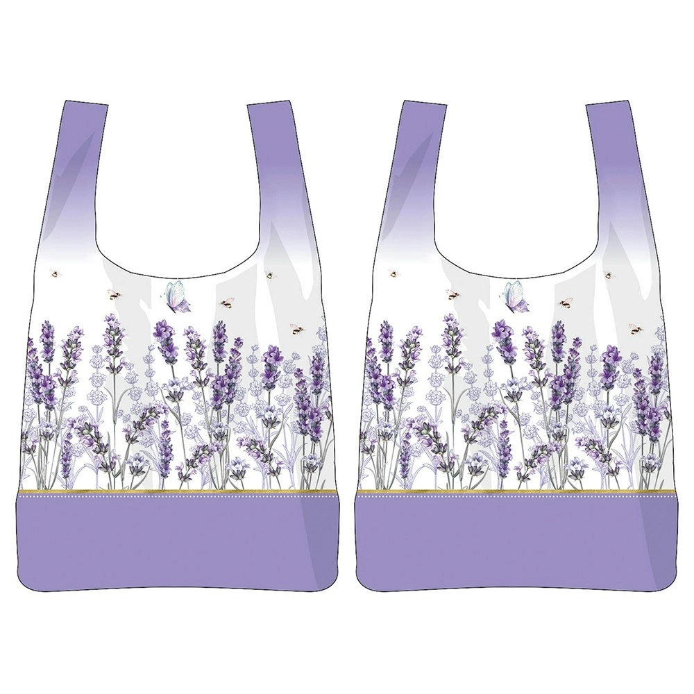 2PK Floral Dreams 65x40cm Decorative Shoulder/Tote Bag Women's Handbag Purple