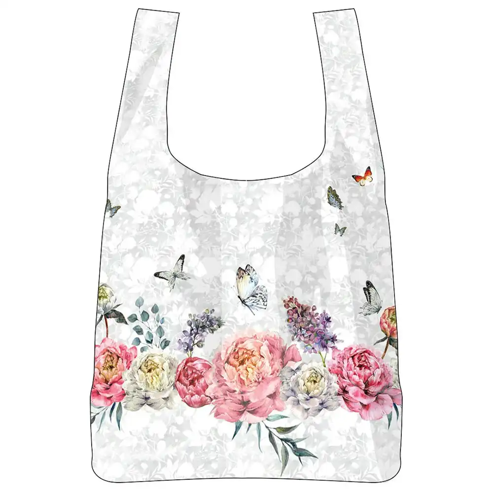 2PK Roses & Butterlifes Floral Decorative Botanical Casual Tote Bag 65cmx40cm