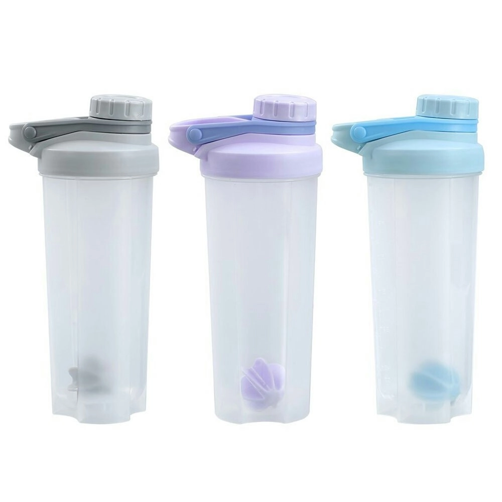 3x Lemon & Lime 750ml Shaker Bottle Protein Shake Container w/Screw Top Lid Asst