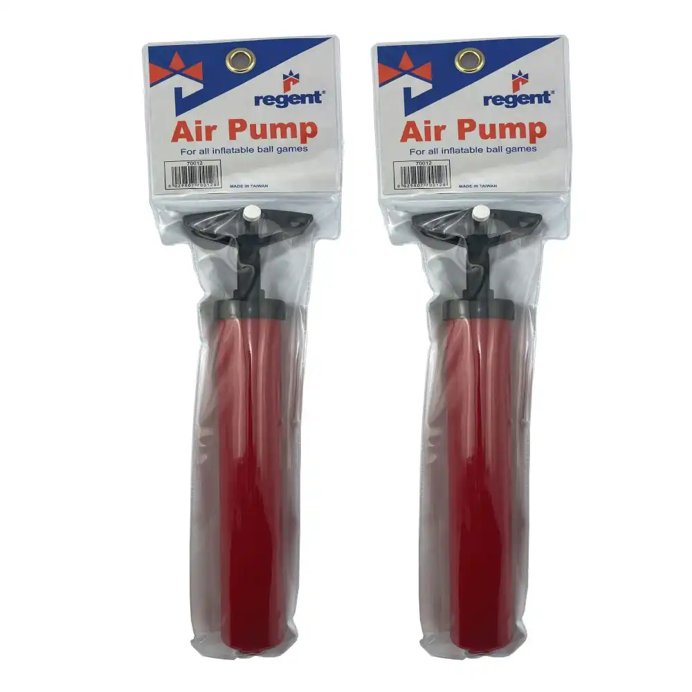 2x Regent 12'' Hand Air Pump Basketball/Football Sports Ball Inflator w/ Needle