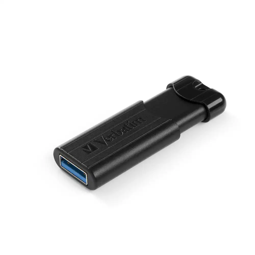 Verbatim Store'n'Go Pinstripe Windows PC Sliding USB 3.0 Stick Drive 64GB Black