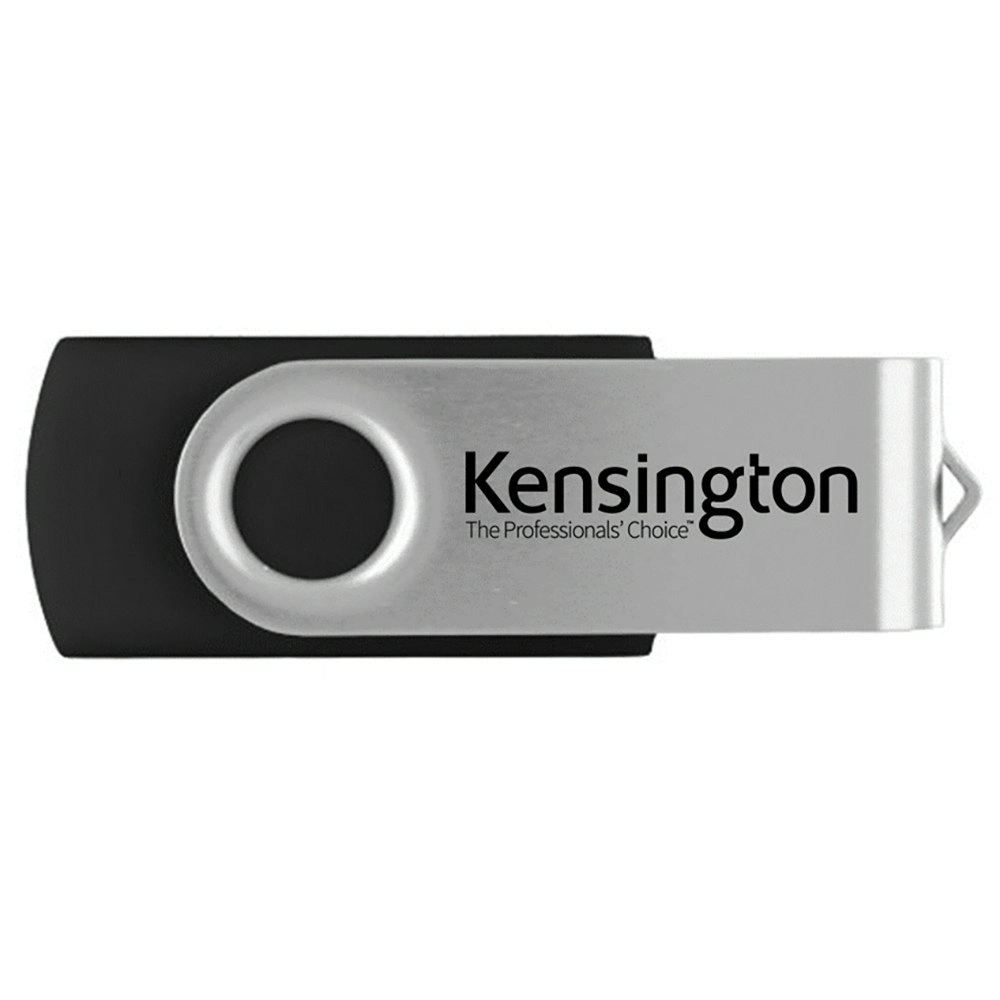 Kensington USB 2.0 Swivel Flash Drive 32GB Memory Stick File/Data Storage Black