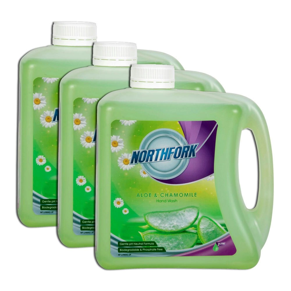 3PK Northfork 2L Liquid Hand Wash Gentle Cleaning Care Soap Aloe & Chamomile