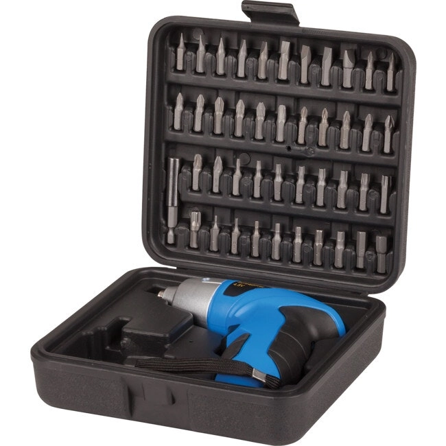 42pc 4.8V Cordless Screwdriver/Philips/Torx/Pozi/Hex w/ Bit Set Tool Kit/Case