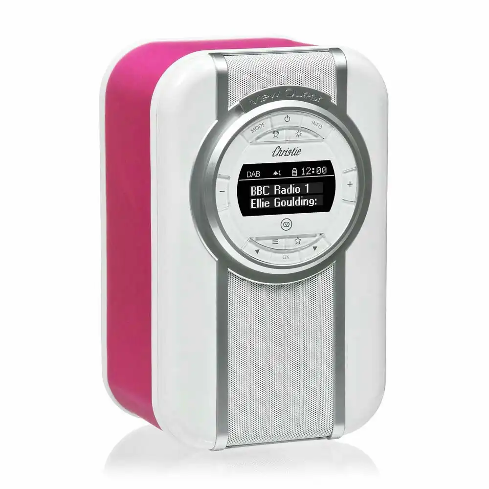 View Quest Pink Christie DAB+ FM Digital Radio/NFC & Bluetooth Portable Speaker