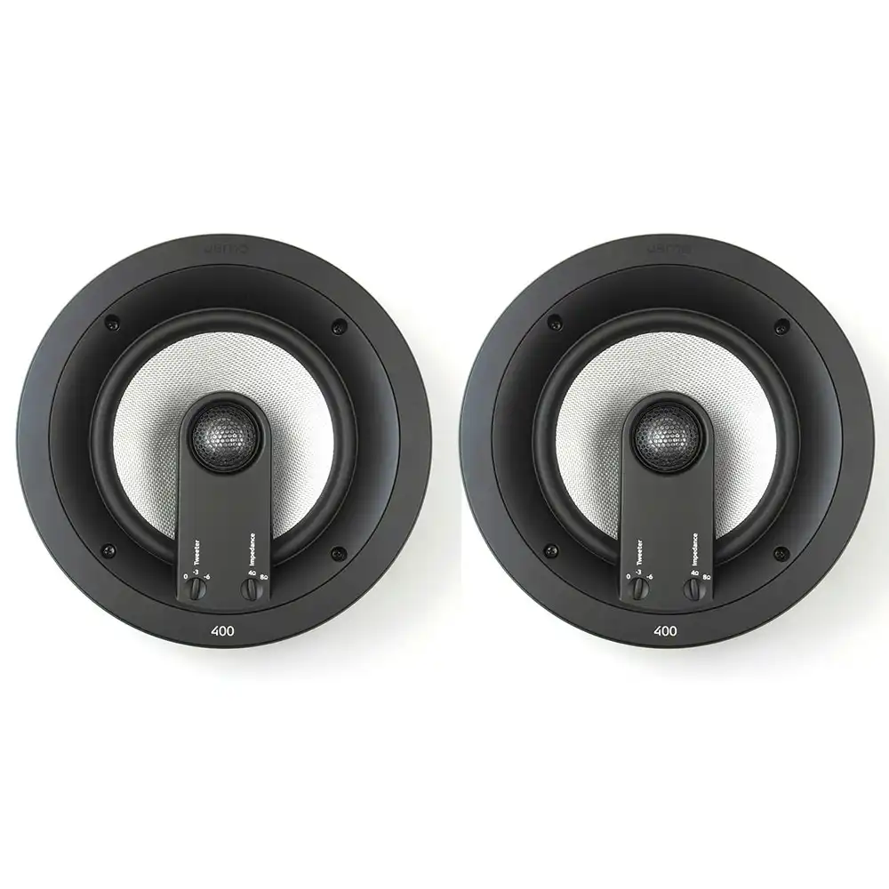 2pc Jamo IC 408 FG II Custom 400 Series 2-Way In-Ceiling Speakers Audio White