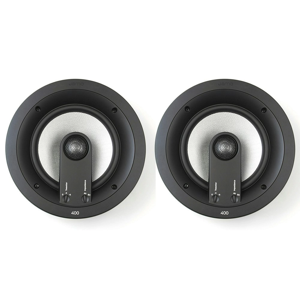 2pc Jamo IC 408 FG II Custom 400 Series 2-Way In-Ceiling Speakers Audio White